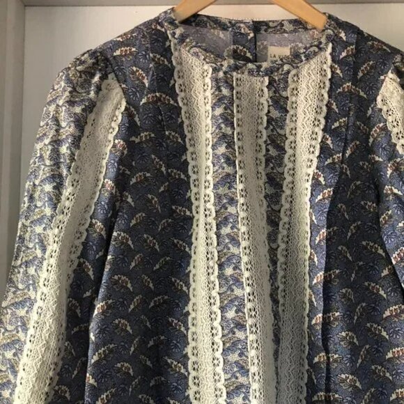 La Vie Rebecca Taylor Woodblock Lily Lace Top size S - Picture 10 of 10